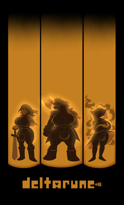 anthro axe big_breasts breast_size_difference breasts bulge clothed clothing crossgender ftg_crossgender fti_crossgender group gynomorph hair holding_axe holding_melee_weapon holding_object holding_sword holding_weapon intersex melee_weapon mtg_crossgender mti_crossgender standing sword trio weapon zaicomaster14 deltarune undertale_(series) kris_dreemurr ralsei susie_(deltarune) human mammal reptile scalie 2025 absurd_res digital_media_(artwork) hi_res monochrome sepia