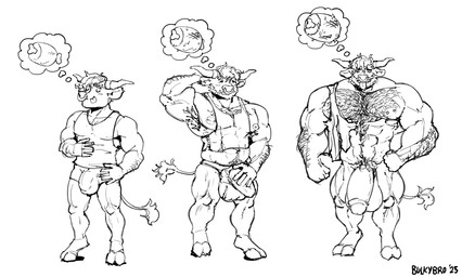 abs anthro arm_hair armpit_hair balls beard belly biceps big_balls big_muscles big_penis body_hair bottomwear calf_muscles chest_hair clothing erection facial_hair forearm_muscles genitals growth growth_sequence hair hooves huge_balls huge_muscles huge_penis humanoid_genitalia hyper hyper_balls hyper_genitalia hyper_muscles hyper_penis male muscle_growth muscular muscular_anthro muscular_male nipples pecs penis quads shirt simple_background solo tail tank_top thick_thighs topwear torn_clothing triceps wardrobe_malfunction bulkybro bovid bovine cattle highland_cattle mammal 2025 monochrome sequence