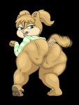 anthro bangs bareback barefoot bedroom_eyes big_butt bottomless brown_body brown_fur buckteeth butt butt_ripples chubby_cheeks clapping clothed clothing dancing featureless_crotch feet female fur fur_markings green_eyes hair inner_ear_fluff jiggling lips loli looking_at_viewer looking_back markings motion_blur motion_lines multicolored_body multicolored_fur narrowed_eyes overweight partially_clothed pattern_clothing pawpads paws pigtails popliteal_fossa presenting presenting_hindquarters raised_tail seductive shaking shaking_butt shirt shirt_only short_stack simple_background slightly_chubby slightly_chubby_female smile solo striped_body striped_clothing striped_fur stripes tail tail_markings tail_motion tail_tuft tailwag tan_body tan_fur teeth thick_bottom_lip thick_thighs tongue tongue_out topwear topwear_only transparent_background tuft twerking two_tone_body two_tone_fur wide_hips young pillothestar alvin_and_the_chipmunks alvin_and_the_chipmunks_(live-action) eleanor_miller chipmunk ground_squirrel mammal rodent sciurid absurd_res alpha_channel hi_res