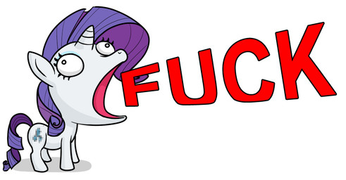 1_horn big_head big_mouth_(anatomy) blue_eyeshadow chibi cutie_mark derp_eyes dialogue eyelashes eyeshadow female feral hair horn humor makeup open_mouth profanity purple_hair simple_background solo text white_background white_body wide_eyed raspberry-joe friendship_is_magic hasbro my_little_pony mythology rarity_(mlp) equid equine horse mammal mythological_creature mythological_equine pony unicorn censored english_text mosaic_censorship reaction_image