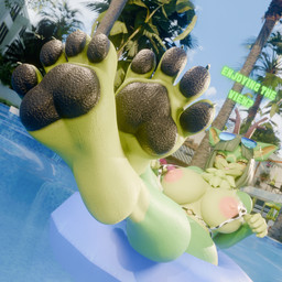 anthro breasts dialogue exposed_breasts eyewear feet female first_person_view foot_fetish foot_focus glasses looking_at_viewer nipples pool_float resort solo swimming_pool tongue tongue_out wet b3ntfield dogzeela_(modeler) valorlynz_(modeler) natsu_(natsu_o3o) 3d_(artwork) digital_media_(artwork)