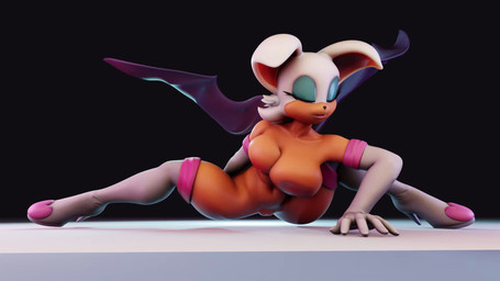 anthro areola big_breasts boots breasts butt butt_from_the_front casual_exposure clothed clothing eyebrows eyelashes female fingers footwear fur genitals gloves hair handwear high_heeled_boots high_heels legwear looking_at_viewer low-angle_view membrane_(anatomy) membranous_wings navel nipples open_mouth partially_clothed plump_labia shoes simple_background smile solo spread_legs spreading teeth thigh_boots thigh_highs vulva white_hair wings cynlonyth valorlynz_(modeler) sega sonic_the_hedgehog_(series) rouge_the_bat bat mammal 16:9 3d_(artwork) 3d_animation animated blender_(artwork) blender_cycles_(artwork) digital_media_(artwork) hi_res no_sound short_playtime video widescreen
