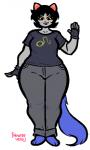 astrological_symbol black_hair breasts cat_smile clothed clothing fangs female fingerless_gloves footwear gloves hair handwear horn legwear leo_(symbol) short_hair smile socks solo symbol teeth thick_thighs western_zodiac_symbol wide_hips yellow_eyes newtype_hero homestuck ms_paint_adventures nepeta_leijon alien alien_humanoid animal_humanoid felid felid_humanoid horned_humanoid humanoid mammal mammal_humanoid troll_(homestuck) signature