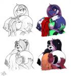 anthro big_breasts breast_play breast_suck breasts duo female female/female fingers fur hair huge_breasts nipple_fetish nipple_play nipple_suck nipples simple_background sucking drxii bahm-bu beejay_bearkowitz sif_(drxii) yuke_(drxii) ailurid bear giant_panda mammal nushi 2018 absurd_res digital_media_(artwork) hi_res