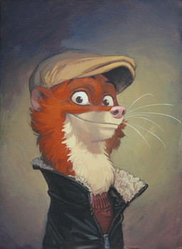 anthro clothing flat_cap hat headgear headwear male solo whiskers juanjo_guarnido blacksad weekly least_weasel mammal mustelid musteline true_musteline weasel bust_portrait portrait