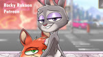 advertisement animated anthro blurred_background canid canine car city city_background crosswalk disney duo female fox hi_res judy_hopps lagomorph leporid male male/female mammal nick_wilde nude outside rabbit road rocky_rakoon sound sound_warning town trash vehicle webm zootopia