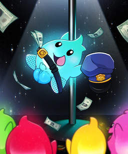 acroposthion ambiguous_gender balls big_balls blue_body blue_genitals blush clothing crown dancing flaccid foreskin genital_raphe genitals glistening green_body group hairless_balls hairless_penis headgear humanoid_genitalia humanoid_penis long_foreskin making_it_rain male money not_furry open_mouth penis pink_body pole pole_dancing police police_uniform public public_exposure raphe_(anatomy) scrotal_raphe solo_focus undressing uniform unretracted_foreskin yellow_body zeklullaby illumination_entertainment mario_bros nintendo super_mario_galaxy the_super_mario_bros_movie lumalee hungry_luma luma waddling_head 2026 5:6 digital_media_(artwork) hi_res