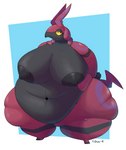 anthro areola belly belly_overhang belly_rolls big_areola big_belly big_breasts big_nipples black_areola black_nipples breasts fat_legs fat_rolls female hands_behind_back huge_belly huge_breasts huge_thighs hyper hyper_belly looking_at_viewer love_handles morbidly_obese morbidly_obese_anthro morbidly_obese_female navel nipples nude obese obese_anthro obese_female overweight overweight_anthro overweight_female simple_background solo thick_thighs wide_hips cowiie nintendo pokemon arthropod generation_5_pokemon myriapod pokemon_(species) scolipede hi_res