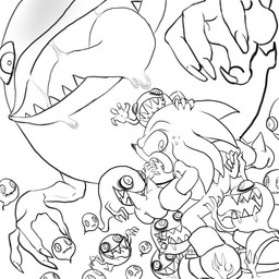 anal anthro anus big_tongue bodily_fluids clothing drooling footwear forced gloves group handwear humiliation larger_male licking long_tongue male male/male oral penile raised_tail rape rimming saliva sex shoes size_difference smaller_male tail tongue tongue_out orba sega sonic_the_hedgehog_(series) king_boom_boo knuckles_the_echidna boo_(sonic) echidna ghost mammal monotreme spirit 1:1 monochrome