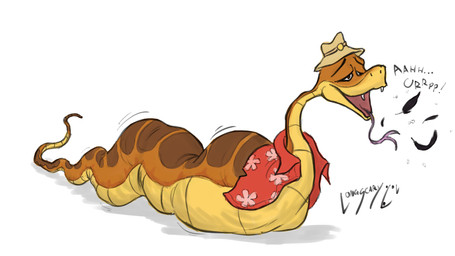 aloha_shirt ambiguous_gender apode brown_body burping burping_up_object clothing fangs feral forked_tongue legless long_body loose_feather open_mouth pattern_clothing pattern_shirt pattern_topwear serpentine serpentine_vore shirt simple_background smile solo teeth tongue topwear vore longscary dreamworks the_bad_guys mr._snake_(the_bad_guys) reptile scalie snake 2026 hi_res signature male_(lore)