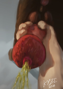 animal_genitalia animal_penis anus backsack balls bestiality bodily_fluids brown_body brown_fur canine_genitalia canine_penis duo erection feral first_person_view fur genital_fluids genital_shot genitals holding_knot holding_penis human_on_feral interspecies knot knot_grab knotted_penis male male_peeing peeing peeing_on_viewer peeing_while_erect penis penis_shot simple_background urine watersports el_kyze canid canine canis domestic_dog human mammal hi_res