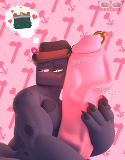 4_fingers big_penis blush bodily_fluids claws clothing fingers flower freckled_face freckles genital_fluids genital_piercing genitals hat headgear headwear heart_(marking) heart_symbol heterochromia huge_penis hugging_penis humanoid_genitalia humanoid_penis hyper hyper_genitalia hyper_penis looking_aside love male markings mottled muscular pattern_background penis penis_piercing piercing plant precum simple_background solo sound_effects thought_bubble throbbing throbbing_penis vein veiny_penis anxiboi microsoft minecraft mojang xbox_game_studios huey_(anxiboi) louie_(yamwamm) enderman humanoid 3d_(artwork) absurd_res blender_(artwork) blender_eevee_(artwork) digital_media_(artwork) hi_res watermark