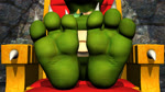 3_toes anthro barefoot big_feet bracelet chair claws curling_toes feet foot_fetish foot_focus furniture green_body green_scales horn inside jewelry lights male scales shadow sitting sitting_on_throne soles solo spiked_bracelet spikes stone_wall throne toe_claws toe_wiggle toes wall_(structure) wrinkled_feet wrinkles wuffeet mario_bros nintendo king_koopa koopa scalie 16:9 2020 3d_(artwork) 3d_animation animated digital_media_(artwork) no_sound short_playtime webm widescreen