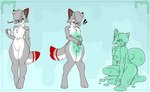 anthro basic_sequence femboy fluffy fluffy_chest fluffy_tail fur goo_transformation green_slime grey_body grey_fur linear_sequence male slime solo tail three_frame_sequence transformation transformation_sequence crizostar canid canine canis mammal wolf full-length_portrait hi_res portrait