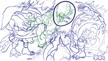 abdominal_bulge anthro bdsm belly belly_rub big_tail bulge captured curled_up detailed_bulge digestion digestion_implied duo face_imprint fatal feral gulp_(sound_effect) hand_on_belly hand_on_leg hand_on_thigh head_back head_imprint implied_fatal imprint jaw_locked lifting_partner macro macro_male male male/male male_pred muffled muffled_scream muffled_screaming muffler neck_bulge oral_vore paws predator/prey prey_imprint prey_outline realization same_size_vore slurping snuff soft_vore squirming straining stretchy_belly struggling struggling_prey swallowing tail tight_belly transformation transformation_through_vore trapped unwilling_prey villain_dominating_hero villains_win vore wide_eyed willing_to_unwilling_prey hiona~ godzilla_(series) toho godzilla orga_(godzilla) zilla alien dinosaur gojirasaurus kaiju prehistoric_species reptile saurischian scalie theropod 7:4 absurd_res hi_res