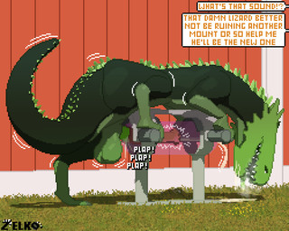 animal_genitalia animal_penis balls bodily_fluids breeding_mount cum cum_in_sex_toy cum_on_self equine_genitalia equine_penis feral genital_fluids genitals male offscreen_character orgasm penis solo speech_bubble text throbbing throbbing_balls conditional_dnp zelkothezeeb rain_world videocult lizard_(rain_world) 5:4 english_text