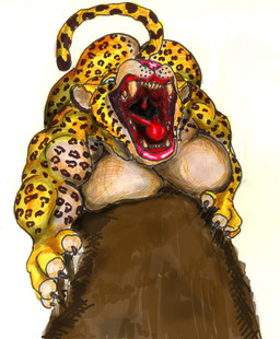 anthro big_breasts breast_squish breasts claws climbing climbing_tree dangerous fangs female first_person_view imminent_bite imminent_vore lips lipstick looking_at_viewer makeup mature_female mouth_shot muscular muscular_female nude open_mouth perspective perspective_shot solo squish teasing teeth tongue uvula pardy. felid jaguar mammal pantherine 2024 colored hi_res marker_(artwork) traditional_media_(artwork)