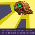 ambiguous_gender feral green_eyes solo oniontrain metroid nintendo arthropod insect ripper ripper_(metroid) that_one_bug_that_looks_like_a_croissant_that_you_can_freeze_and_use_as_a_platform 1:1 2009 digital_media_(artwork)