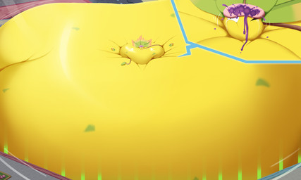 acid ambiguous_gender belly belly_expansion big_belly big_cheeks black_eyes blobby bodily_fluids cheek_expansion chubby_cheeks close-up expansion huge_belly huge_cheeks hyper hyper_belly hyper_cheeks hyper_inflation immobile inflation liquid_inflation morbidly_obese morbidly_obese_ambiguous not_furry obese obese_ambiguous one_eye_closed outside overweight overweight_ambiguous plant solo swelling tears weight_gain yellow_body shweetmagnet nintendo pokemon pokemon_legends_z-a elemental_creature flora_fauna generation_9_pokemon mega_evolution mega_victreebel pokemon_(species) 2026 5:3 absurd_res colored digital_media_(artwork) hi_res shaded