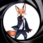 anthro clothing fur gun male offscreen_character ranged_weapon solo suit weapon dogear218 007 disney zootopia james_bond nick_wilde canid canine fox mammal red_fox true_fox 1:1 2017