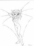 anthro bat_wings breasts female fur hair membrane_(anatomy) membranous_wings naturally_censored nude solo wings shoxxe silverwing_(series) marina_brightwing bat mammal 2006 absurd_res hi_res monochrome