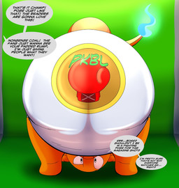 anthro big_diaper butt butt_focus clean_diaper clothed clothing diaper diaper_only looking_through looking_through_legs male solo text topless wearing_diaper tepigfan101 nintendo pokemon coal_the_charmander charmander generation_1_pokemon pokemon_(species) digital_media_(artwork) english_text hi_res unavailable_at_source