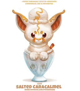 ambiguous_gender beady_eyes black_eyes candy caramel_(food) dessert feral food fur glass humor ice_cream looking_at_viewer pawpads pun simple_background smile solo text visual_pun white_background white_body piper_thibodeau caracal caracal_(genus) felid feline food_creature ice_cream_creature mammal digital_media_(artwork) digital_painting_(artwork) english_text painting_(artwork) url