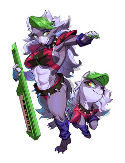 abs alternate_species anthro back_spikes breasts clothing collar duo female feral keyboard_instrument keytar leg_warmers legwear musical_instrument navel navel_piercing piercing ponification side_boob size_difference spiked_collar spikes spikes_(anatomy) wings miscuitsxd five_nights_at_freddy's five_nights_at_freddy's:_security_breach hasbro my_little_pony mythology scottgames steel_wool_studios roxanne_wolf canid canine canis equid equine horse mammal mythological_creature mythological_equine pegasus pony wolf absurd_res hi_res