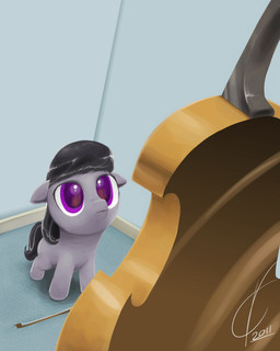 aspiration big_eyes bow_(stringed_instrument) bowed_string_instrument cello detailed_background double_bass female feral musical_instrument reflection solo string_instrument tail toony young young_female young_feral valcron friendship_is_magic hasbro my_little_pony octavia_(mlp) earth_pony equid equine horse mammal pony 2011 4:5 detailed hi_res