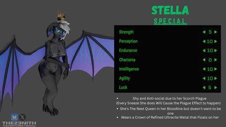 anthro breasts female hair simple_background solo text wings thez3nith fallout microsoft stella_(thez3nith) bat mammal scorchbeast_(fallout) 16:9 3d_(artwork) blender_(artwork) digital_media_(artwork) english_text hi_res model_sheet widescreen