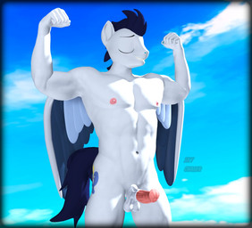 animal_genitalia animal_penis anthro balls equine_genitalia equine_penis erection eyes_closed flexing flexing_bicep flexing_both_biceps folded_wings genitals male muscular muscular_male nipples nude penis pink_nipples solo tail wings sky_chaser friendship_is_magic hasbro my_little_pony mythology soarin_(mlp) wonderbolts_(mlp) equid equine horse mammal mythological_creature mythological_equine pegasus pony 3d_(artwork) digital_media_(artwork) hi_res source_filmmaker_(artwork)