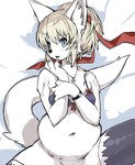 blush bottomless bra breasts canine clothed clothing female fur half-dressed lying on_back pregnant spread_legs spreading thigh_highs underwear white_fur wkar
Rating: Questionable
Score: 15
User: allhenz
Date: February 12, 2013