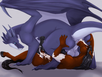 69_position 6_ears anal anal_penetration animal_genitalia animal_penis anthro anthro_on_feral anus balls bestiality big_anus black_penis blue_eyes butt claws duo equine_genitalia equine_penis erection feral genitals horn male male/male multi_ear oral penetration penis perineum purple_anus purple_body purple_claws purple_horn purple_scales rimming scales sex poppy_feral mythology tavix dragon equid equine horse mammal mythological_creature mythological_scalie scalie hi_res