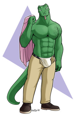 abs anthro biceps big_muscles bottomwear bulge clothed clothing footwear green_body jacket male muscular muscular_anthro muscular_male open_bottomwear open_clothing open_pants pants pecs shirt shoes solo topless topwear underwear badroy beastars gosha_(beastars) komodo_dragon lizard monitor_lizard reptile scalie absurd_res hi_res