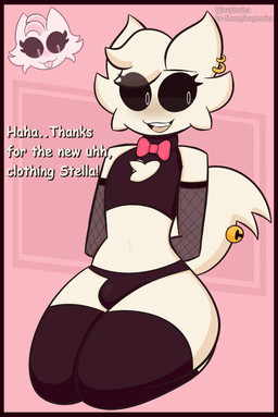 alternative_fashion anthro armwear bell blush blush_lines border bow_tie bulge clothed clothed_anthro clothed_male clothing collar crossdressing detailed_bulge ear_piercing ear_ring femboy fishnet_armwear fishnet_clothing genital_outline genitals goth legwear looking_at_viewer male male_anthro narrowed_eyes penis penis_outline piercing red_border ring_piercing seductive solo text thigh_highs euphorica austin_(euphorica) stella_(euphorica) felid mammal 2024 digital_media_(artwork) english_text hi_res