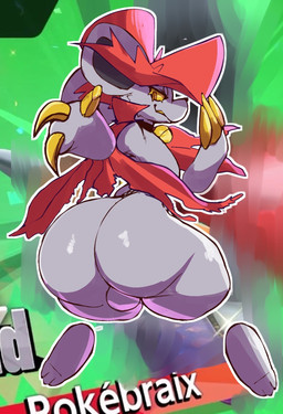 anthro backsack balls big_butt biped butt clothing genitals grey_body hat headgear headwear male solo pokebraix kirby_(series) kirby_squeak_squad nintendo daroach mammal mouse murid murine rodent 2025 hi_res