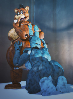 4_fingers anal anthro areola belly big_butt big_moobs blue_body blue_eyes brown_body butt butt_grab cigar clothing duo fingers hand_on_butt hat headgear headwear holding_both_legs holding_both_thighs holding_object huge_butt huge_moobs kneeling looking_down machine male male/male moobs multicolored_body nipples nude oral overweight overweight_anthro overweight_male pose rear_view rimming rimming_male sex short_tail simple_background smoking smoking_cigar spread_butt spreading tail teeth thick_thighs top_hat wide_hips wynter_faver snips456fur_(modeler) five_nights_at_freddy's scottgames bonnie_(fnaf) freddy_(fnaf) animatronic bear lagomorph leporid mammal rabbit robot