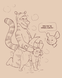 adult_on_young age_difference ahegao all_fours anthro bad_parenting blush bodily_fluids clenched_teeth cum cum_while_penetrated ear_pull female female_supporting_yaoi from_behind_position gay_in_front_of_girls genital_fluids group looking_pleasured male male/male penetration plushie sex steamy_breath teeth tongue tongue_out trio young cold-blooded-twilight disney winnie_the_pooh_(franchise) kanga roo_(winnie_the_pooh) tigger animate_inanimate felid kangaroo living_plushie macropod mammal marsupial pantherine tiger 4:5 hi_res mother_(lore) mother_and_child_(lore) parent_(lore) parent_and_child_(lore)