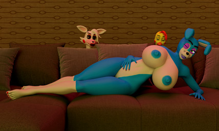 anthro big_breasts blue_body breasts feet female group living_room lying machine multicolored_body nipples nude playful reclining seductive solo_focus trio white_body bunnnyboi disembowell_(modeler) red-eye_(modeler) five_nights_at_freddy's five_nights_at_freddy's_2 scottgames chica_(fnaf) mangle_(fnaf) toy_bonnie_(fnaf) android animatronic lagomorph leporid mammal rabbit robot 3d_(artwork) absurd_res digital_media_(artwork) hi_res