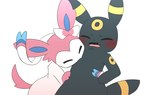 ambiguous/ambiguous ambiguous_gender bite biting_another black_body black_ears black_fur black_tail blush duo eyes_closed fur monotone_tail multicolored_ears pink_body pink_ears pink_fur pink_tail pink_tongue tail teeth tongue two_tone_ears white_body white_fur yellow_ears sum nintendo pokemon eeveelution generation_2_pokemon generation_6_pokemon pokemon_(species) sylveon umbreon hi_res