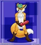 anthro balls big_balls big_penis erection genitals knot male nude penis seductive small_but_hung solo tongue tongue_out young wolfblade crevan_cinteroph canid canine fox mammal