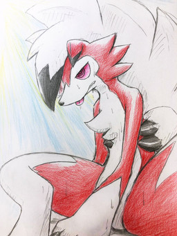 ambiguous_gender anthro areola bangs black_nose bodily_fluids border brown_claws brown_ears brown_fingernails brown_hair brown_nails brown_pawpads claws colored_nails countershade_face countershading dark_pupils dipstick_ears ear_markings feet fingernails fingers floppy_ears fluffy fluffy_tail folded_ears fur gloves_(marking) hair half-closed_eyes iris leg_markings long_bangs long_hair looking_aside looking_away lying markings multicolored_body multicolored_ears multicolored_fur multicolored_hair nails narrowed_eyes nude one_eye_obstructed open_mouth open_smile outside_border pawpads paws pink_eyes pink_pupils pink_tongue pupils red_body red_ears red_fur sharp_fingernails sharp_nails short_tail side_view simple_background sitting smile snout socks_(marking) solo sweat tail teeth toe_claws toes tongue tongue_out two_tone_body two_tone_fur two_tone_hair white_body white_border white_countershading white_fur white_hair white_markings white_tail eiroru nintendo pokemon canid canine generation_7_pokemon lycanroc mammal midnight_lycanroc pokemon_(species) 2020 3:4 hi_res traditional_media_(artwork)