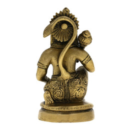 anthro armband clothed clothing feet gold_(metal) hindpaw male paws raised_tail real religion sculpture simple_background solo tail topless tribal white_background unknown_artist asian_mythology hindu_mythology hinduism mythology hanuman deity deva haplorhine mammal monkey primate 1:1 grandfathered_content hi_res