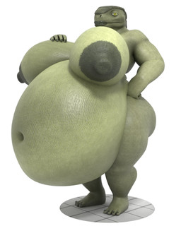 anthro areola belly big_belly big_breasts breasts female huge_belly hyper hyper_belly lips looking_at_viewer nipples non-mammal_breasts non-mammal_nipples nude obese obese_anthro obese_female overweight overweight_anthro overweight_female simple_background smile solo dr-0range matilda_magnusson lizard reptile scalie 3d_(artwork) 4:5 digital_media_(artwork) hi_res
