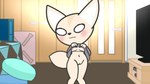 anthro blush bottomless bottomless_female breasts clothed clothing clothing_lift ears_up excited female flashing flashing_breasts front_view genitals humanoid_genitalia humanoid_vulva inside jiggle_physics jiggling medium_breasts nervous nipples on_model shirt shirt_lift solo standing style_emulation sweater sweater_lift sweater_only tail tail_motion tailwag topwear topwear_only vulva wide_eyed toxis aggretsuko sanrio fenneko canid canine fennec_fox fox mammal true_fox 16:9 2d_animation animated frame_by_frame hi_res widescreen