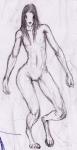 anthro barefoot biped black_hair breasts collarbone digitigrade feet female flat_chested fur genitals hair long_hair nipples nude paws pussy solo standing tall tall_female thigh_gap wide_hips dalicris third-party_edit asian_mythology east_asian_mythology japanese_mythology mythology takara_miyutsuki canid canine canis domestic_dog ghost inugami mammal spirit yokai censor_removal_edit hi_res sketch traditional_media_(artwork)