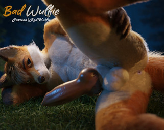 animal_genitalia animal_penis anthro anus athletic balls bangs butt canine_genitalia canine_penis erection fur fuzzy genitals grass hair head_on_arm holding_leg knot looking_at_viewer low-angle_view lying male nude on_ground on_side orange_body orange_fur penis plant presenting presenting_hindquarters raised_leg sheath solo red_wulfie rosfox canid canine fox mammal 3d_(artwork) digital_media_(artwork) hi_res signature watermark