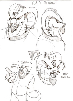 angry anthro beard clothing exclamation_point facial_hair gloves handwear male male_anthro mustache question_mark solo text droll3 command_and_conquer electronic_arts yuri_(command_and_conquer) cobra reptile scalie snake 2013 black_and_white digital_drawing_(artwork) digital_media_(artwork) english_text hi_res monochrome sketch