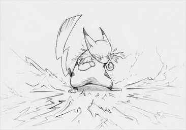 3_toes ambiguous_gender dipstick_ears ear_markings electricity electricity_manipulation elemental_manipulation eyes_closed feet fist front_view markings mouth_closed multicolored_ears solo standing toes deriaz nintendo pokemon generation_1_pokemon pikachu pokemon_(species) 2013 full-length_portrait graphite_(artwork) greyscale monochrome portrait traditional_media_(artwork)
