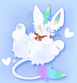 anus big_ears eyewear female feral genitals glasses happy heart_symbol lying open_mouth presenting simple_background solo tail vulva wayletuwu league_of_legends riot_games tencent battle_principal_yuumi yuumi_(lol) domestic_cat felid feline felis mammal absurd_res hi_res